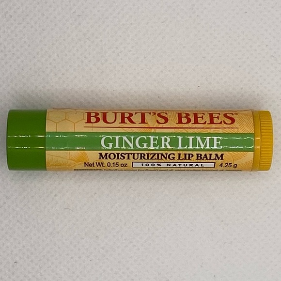 NEW Lot of 6 Burt's Bees Ginger Lime Moisturizing Lip Balm 100% Natural - Picture 2 of 8